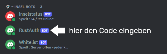 RustAuth-Bot in der Discord-Mitgliederliste